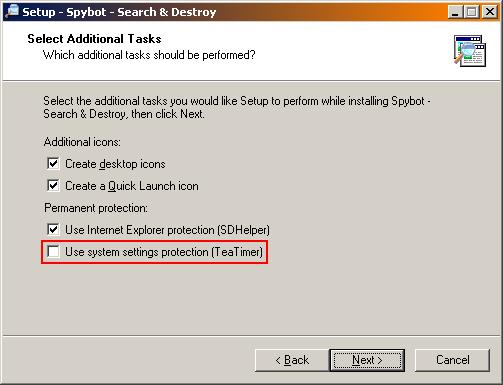 Spybot Install